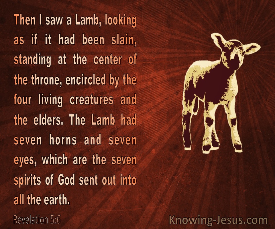 Revelation 5:6 Then I Saw A Lamb (brown)